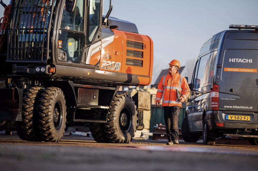 Hitachi dévoile le plus grand modèle de sa nouvelle gamme de pelles sur pneus Zaxis-7